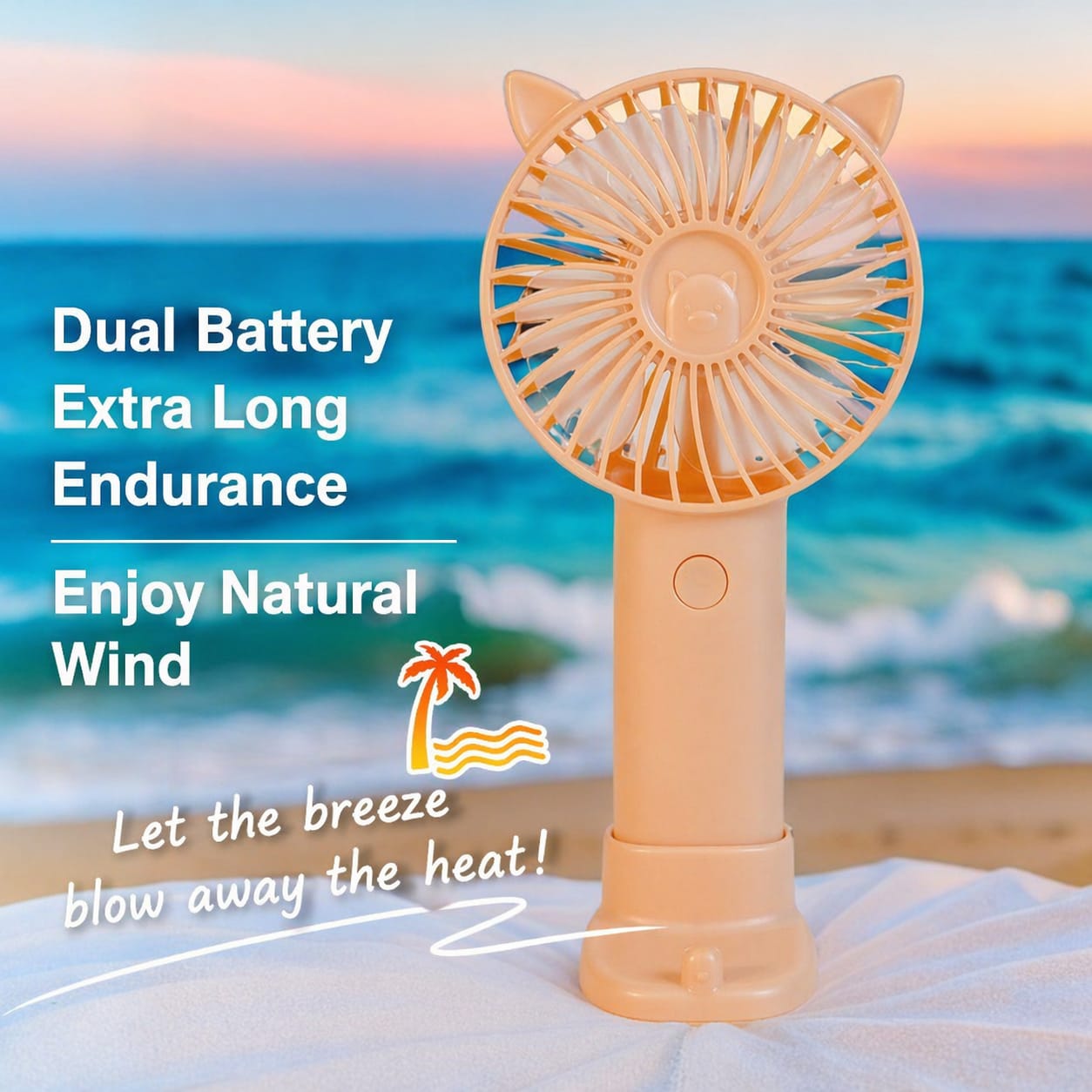 Dual Battery Portable Handheld Fan