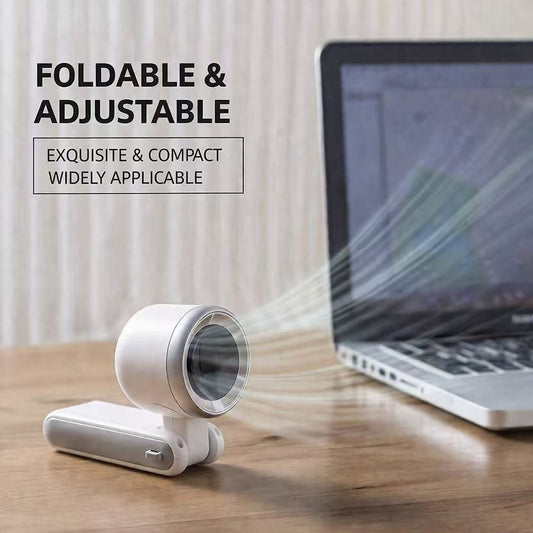 Stay Cool Anywhere! 5-Speed Foldable Mini Fan – Turbo Air, Rechargeable & Portable